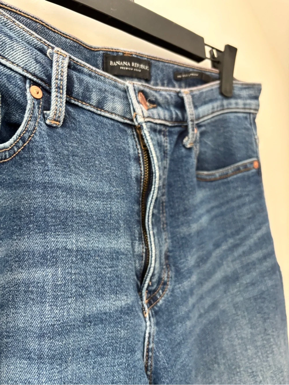 Banana Republic Mid-rise Straight Leg Jeans Womens 29 Medium Wash Raw Hem - Picture 6 of 12